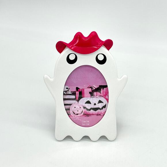 Set of 2 Isaac Jacobs Ghost Shape Pink Cowgirl Hat Picture Photo Frame Halloween - Picture 4 of 4